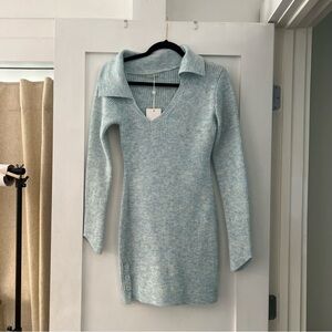 Asymmetric RUVE blue mini dress